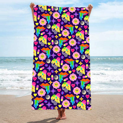 Printed Quick-Dry Microfiber Beach & Bath Towel