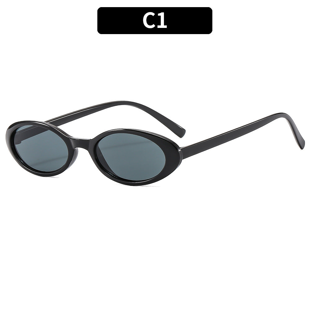 Retro Vintage Oval Sunglasses Stylish Outdoor Eyewear