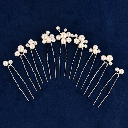 Vintage Leaf Pearl Hair Clips Bridal Hair Accessories