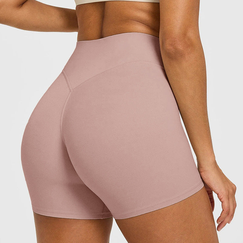 High-Waisted Peach Butt Lift Yoga Shorts for Women