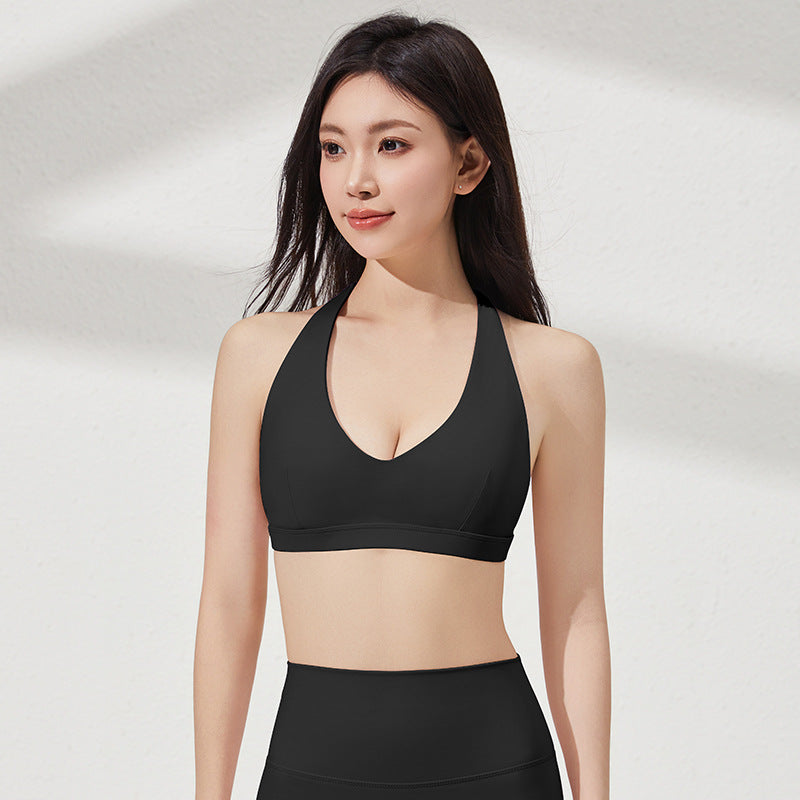 Yoga Bralette Set with Neck Tie, Stylish Workout Apparel for Women