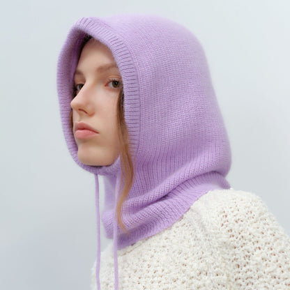 Unisex Simple Solid Color Knitted Rabbit Hair Beanie