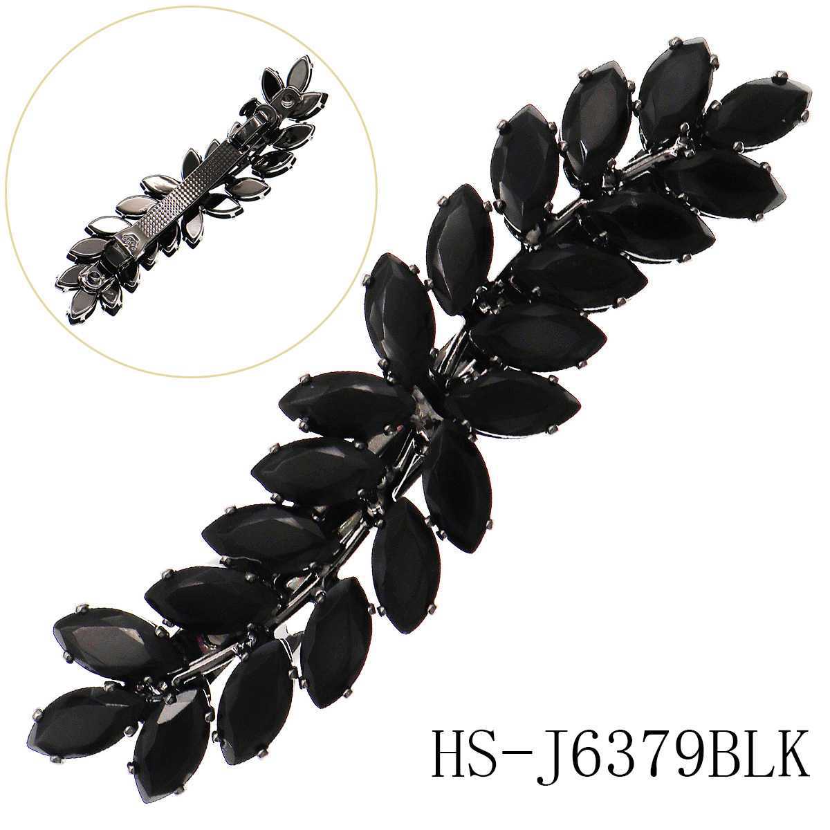 Elegant Rhinestone Hair Clips with Metal Side Pins