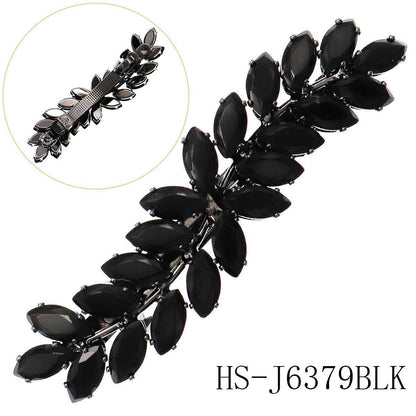 Elegant Rhinestone Hair Clips with Metal Side Pins