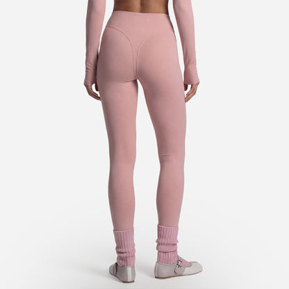 Long Sleeve Cross-Back Workout Skirt Set Women Ballet Style Yoga Outfit