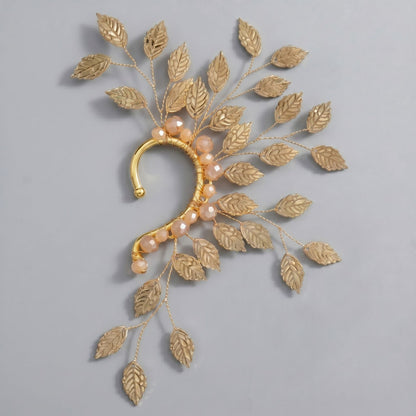 Handcrafted Pearl and Crystal Floral Earrings - Elegant and Versatile Accessories