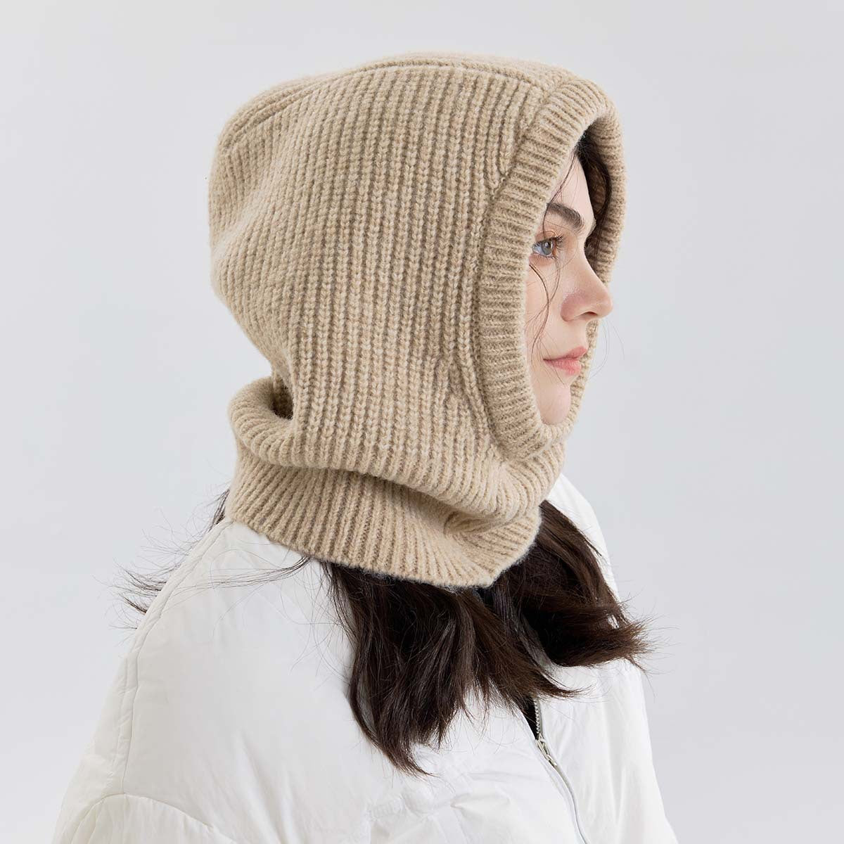 Wool Blend Neck Warmer Balaclava Hat for Men and Women