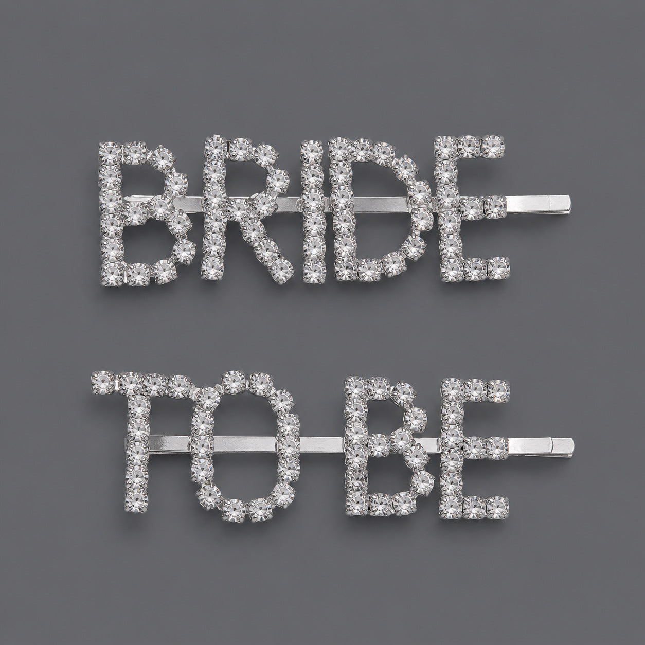 Trendy Lettered Hair Clips Set - Elegant Minimalist Design