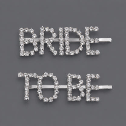 Trendy Lettered Hair Clips Set - Elegant Minimalist Design