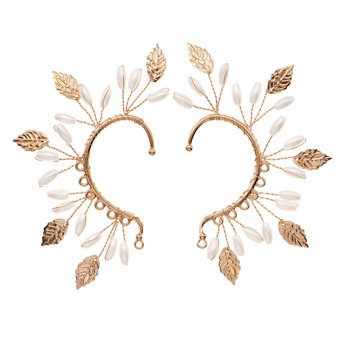 Handcrafted Pearl and Crystal Floral Earrings - Elegant and Versatile Accessories