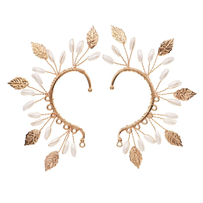 Handcrafted Pearl and Crystal Floral Earrings - Elegant and Versatile Accessories
