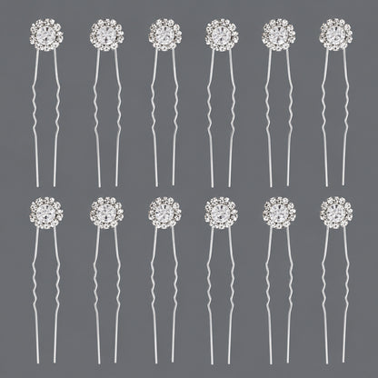 Handcrafted Pearl Hairpins With Rhinestones For Weddings