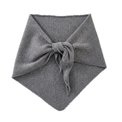 Solid Color Cashmere Wool Knitted Triangle Scarf for Women
