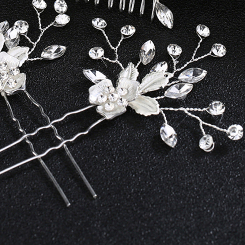 Trendy Pearl Embellished Alloy Hair Comb Bridal Hairpiece