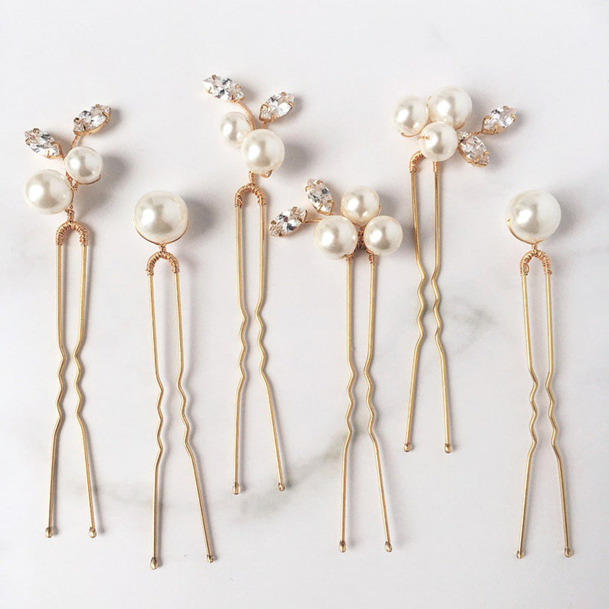 Pearl U Shaped Hair Pins Set Bridal Wedding Hair Accessory