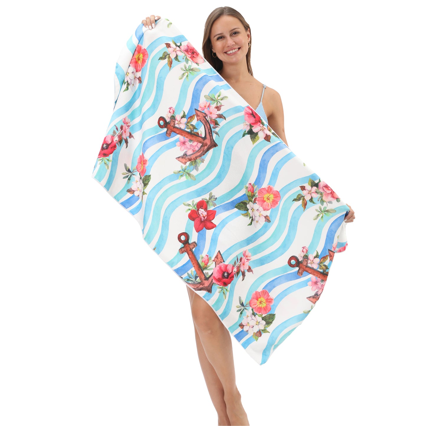 Ultra-Fine Microfiber Beach Towel Quick-Dry Bath Towel