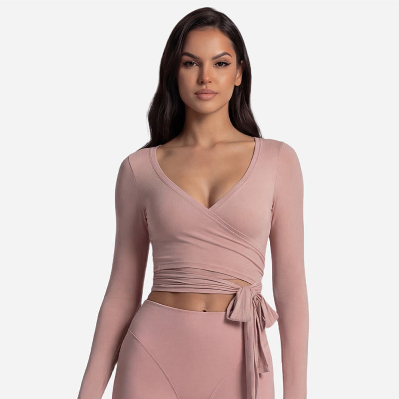 Cross-Back Long Sleeve Yoga Top & Pants Set