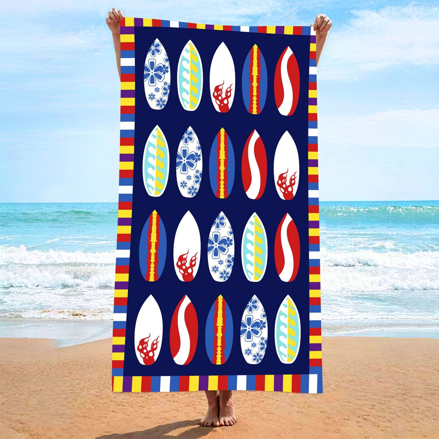 Customized Microfiber Beach Towel with Digital Print