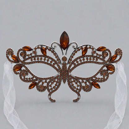 Luxury Rhinestone Half Face Masks for Parties and Events