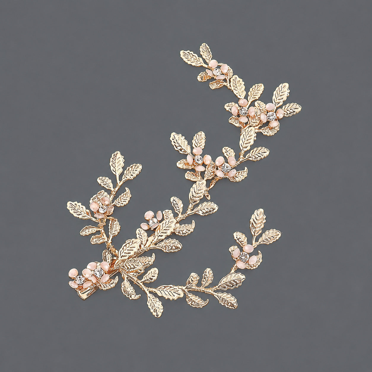 Elegant Floral Hair Clips with Pearl and Rhinestone Accents