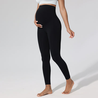 High-Waisted Maternity Yoga Pants with Supportive Design