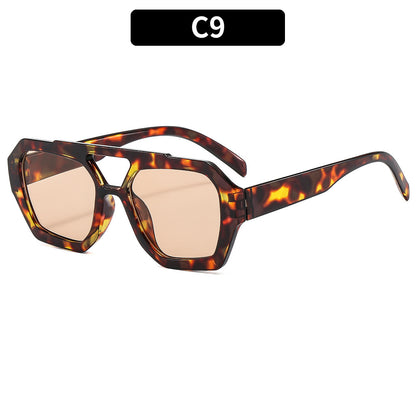 Trendy Square Pilot Sunglasses UV400 Protection