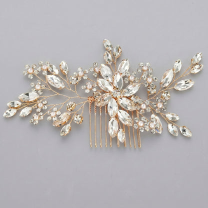 Exquisite Pearl and Crystal Flower Headpiece for Bridal Photoshoots