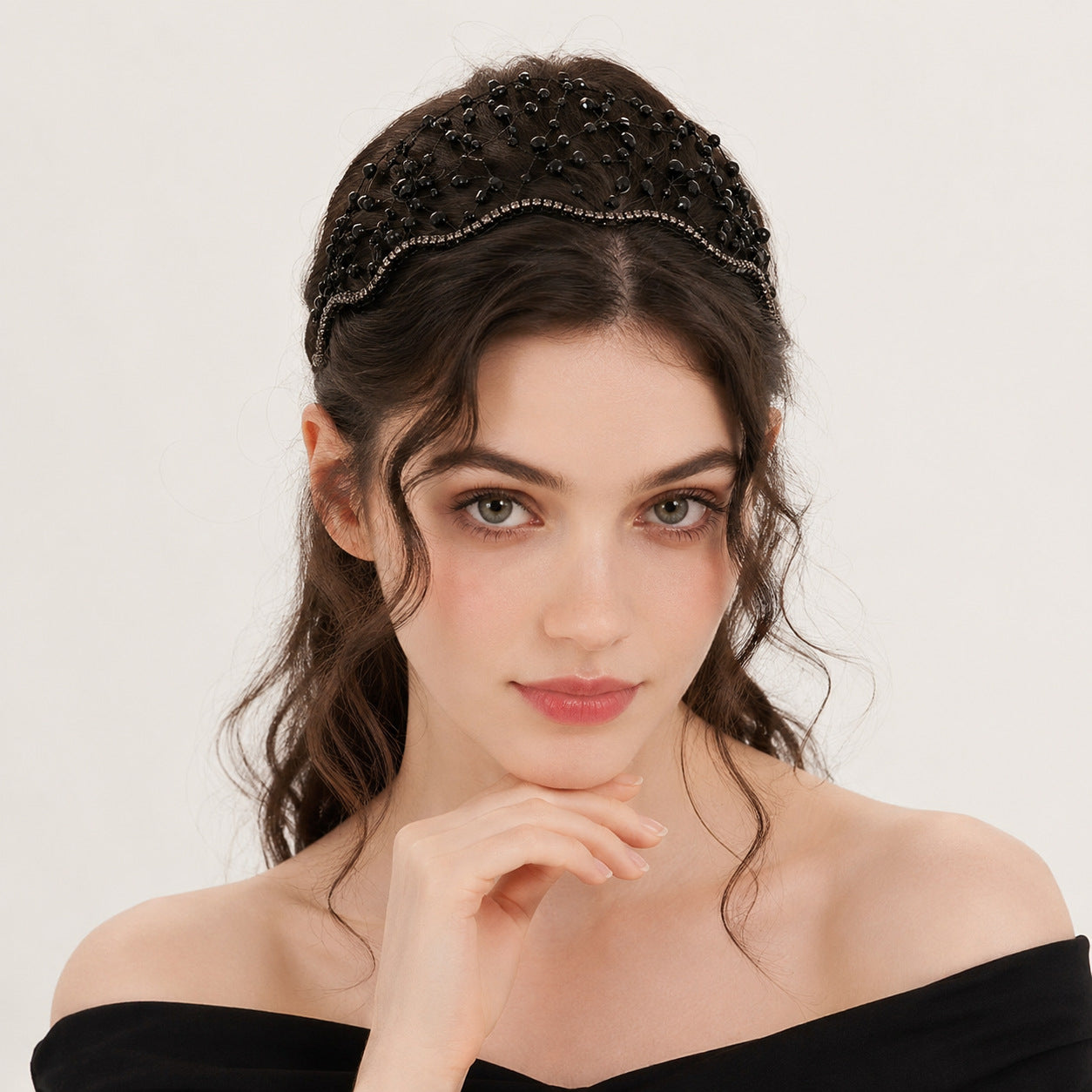 Vintage Handmade Beaded Headband for Women - Elegant Bridal Accessory