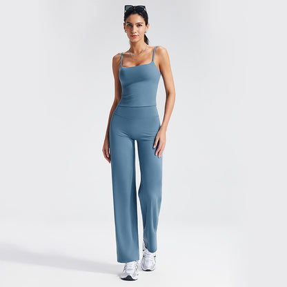 Women's Slim Fit Yoga Tank Top Set with Built-in Bra