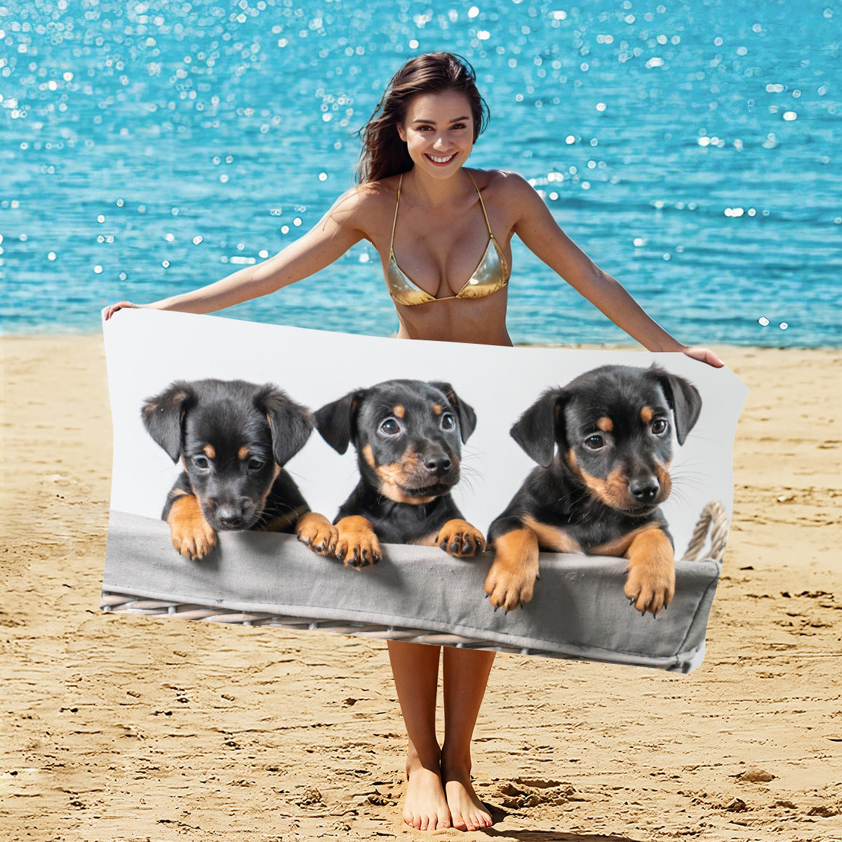 Custom Printed Beach Towel Microfiber Quick-Dry Towel