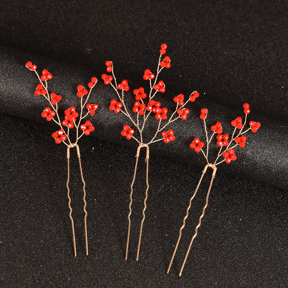 U Shaped Pearl Hair Pins Handmade Wedding Party Accessories