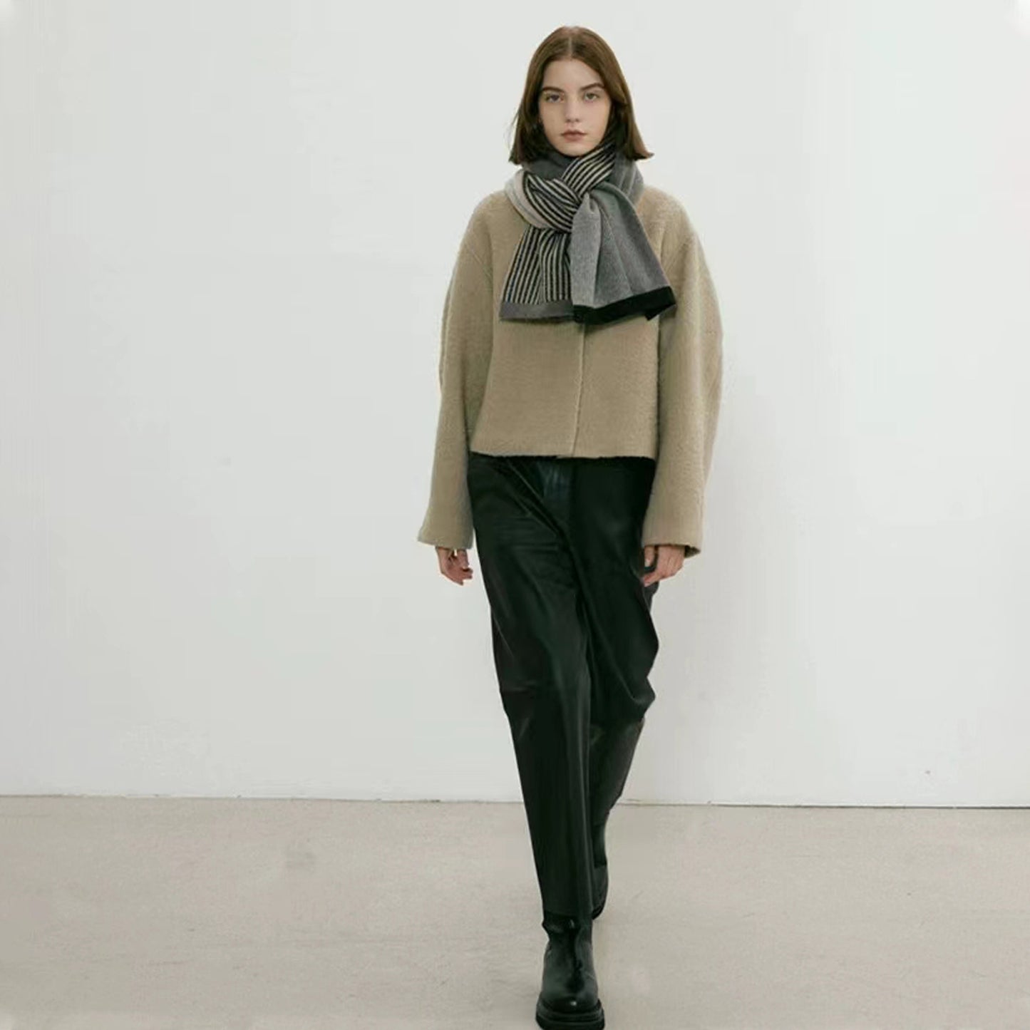 Vintage-Inspired Striped Knit Scarf for All Seasons
