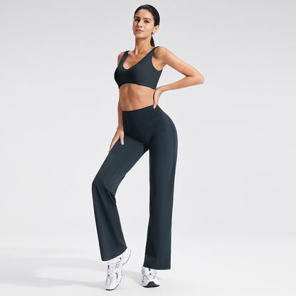 Women’s Yoga Set Deep V-Neck Sports Bra and Leggings