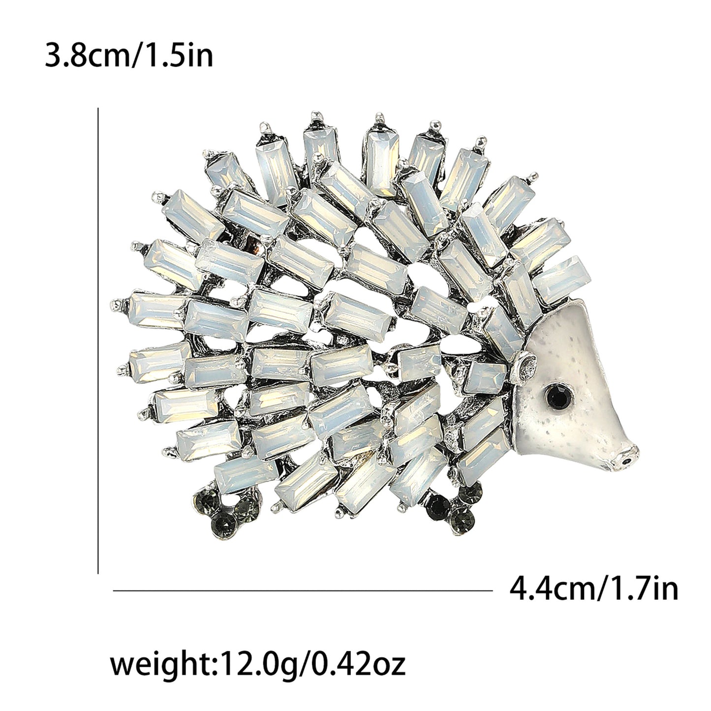 Creative Cartoon Hedgehog Alloy Rhinestone Brooch Fashionable Accessory