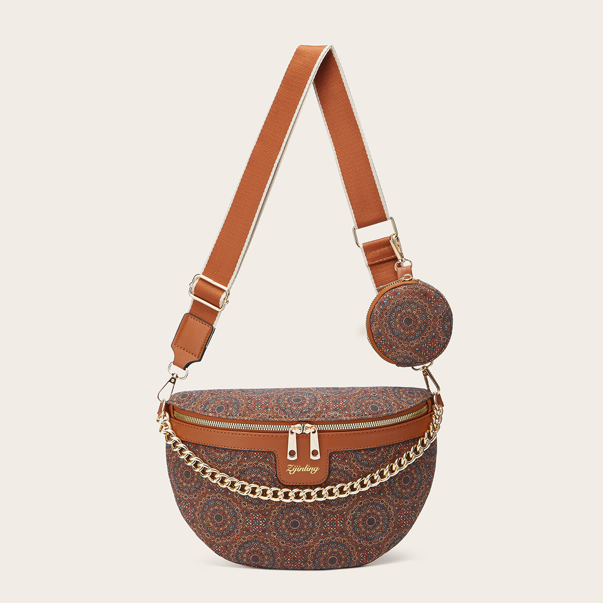 Trendy Floral Cork Crossbody Bag for Women