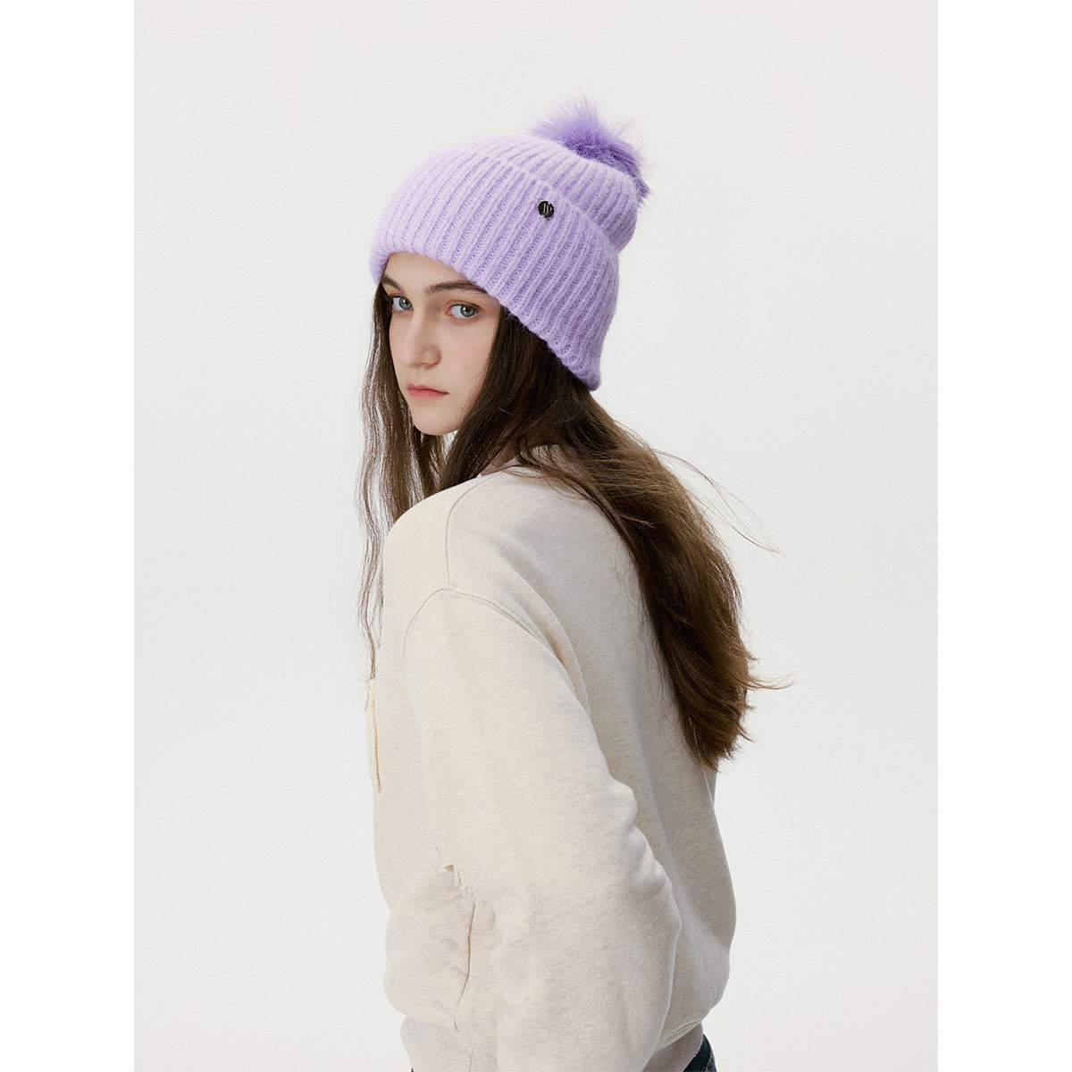 Trendy Solid Color Knit Beanie with Pom-Pom for Unisex