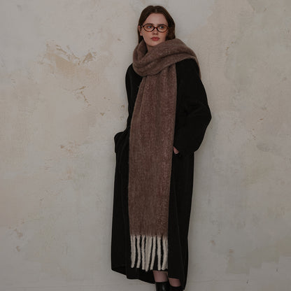 Premium Soft Wool Scarf for Women - Stylish Solid Colors