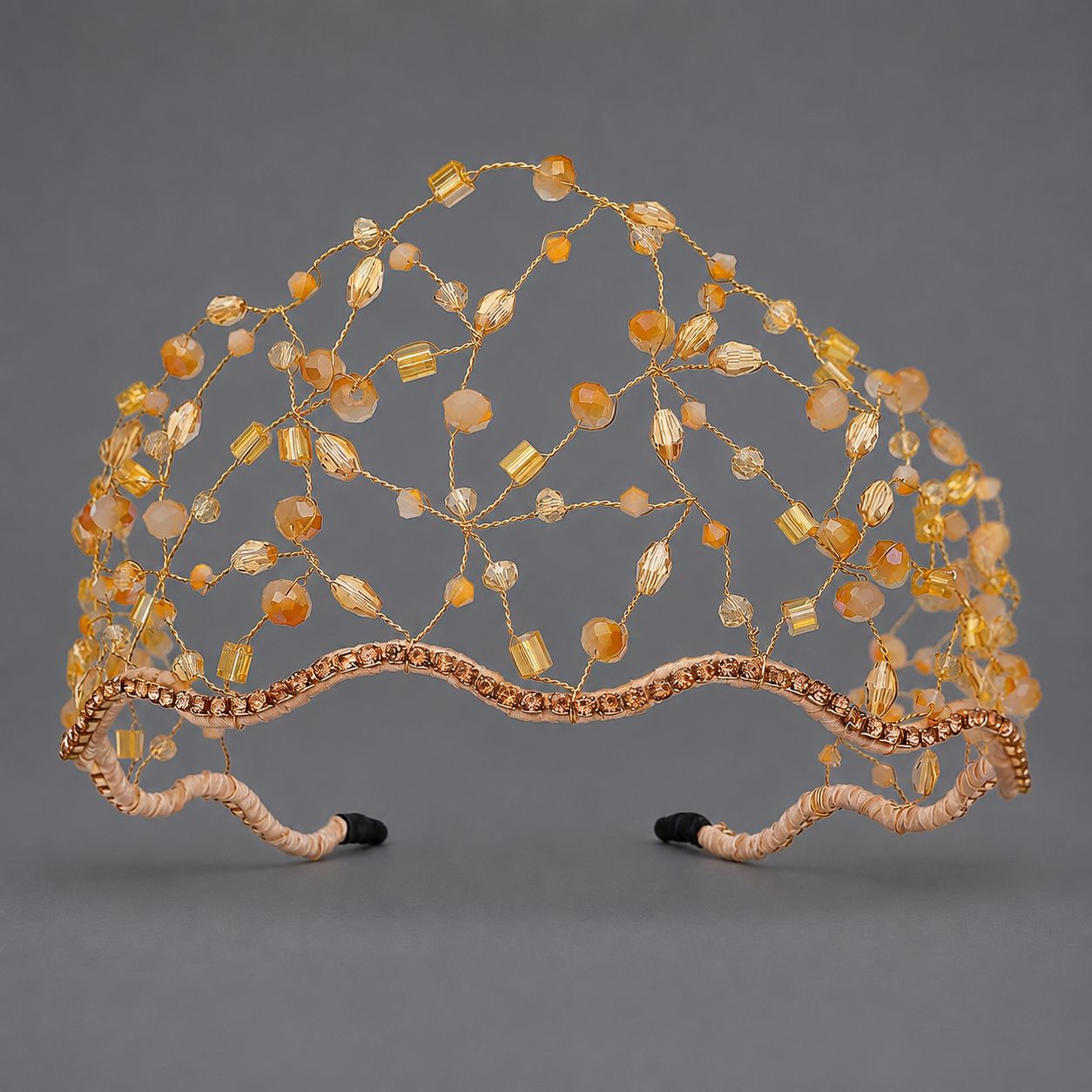 Vintage Handmade Beaded Headband for Women - Elegant Bridal Accessory