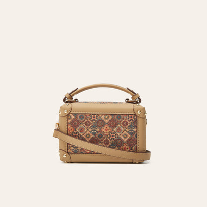 Bohemian Style Printed Cork Bag - Portable Makeup Handbag