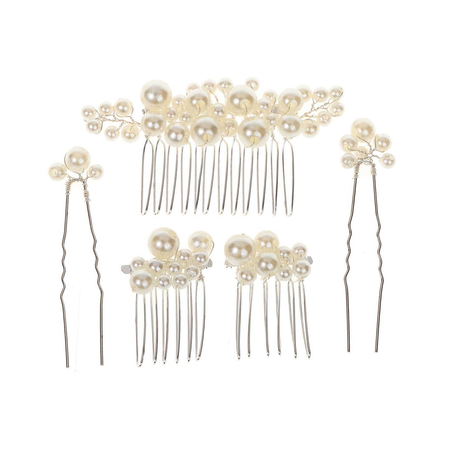 Retro Baroque Pearl Hair Fork Wedding Hair Set
