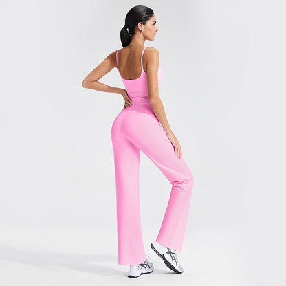 Women's Slim Fit Yoga Tank Top Set with Built-in Bra