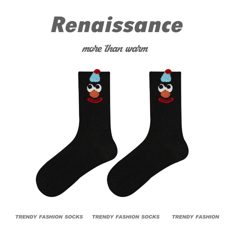 Cozy Cat Mid Calf Plush Polyester Socks