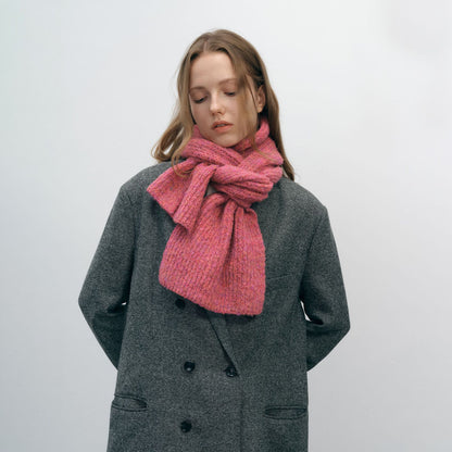 Unisex Solid Color Wool Blend Knitted Beanie and Scarf Set