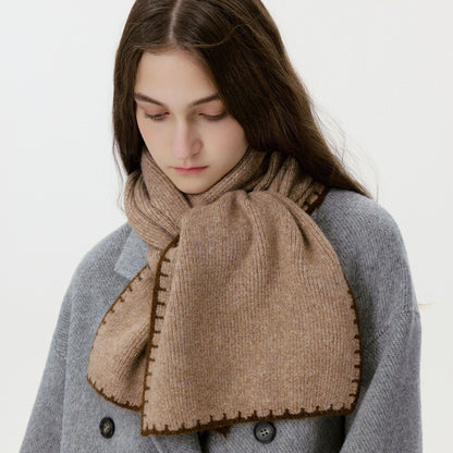 Stylish Knitted Edge Scarf Warm and Soft