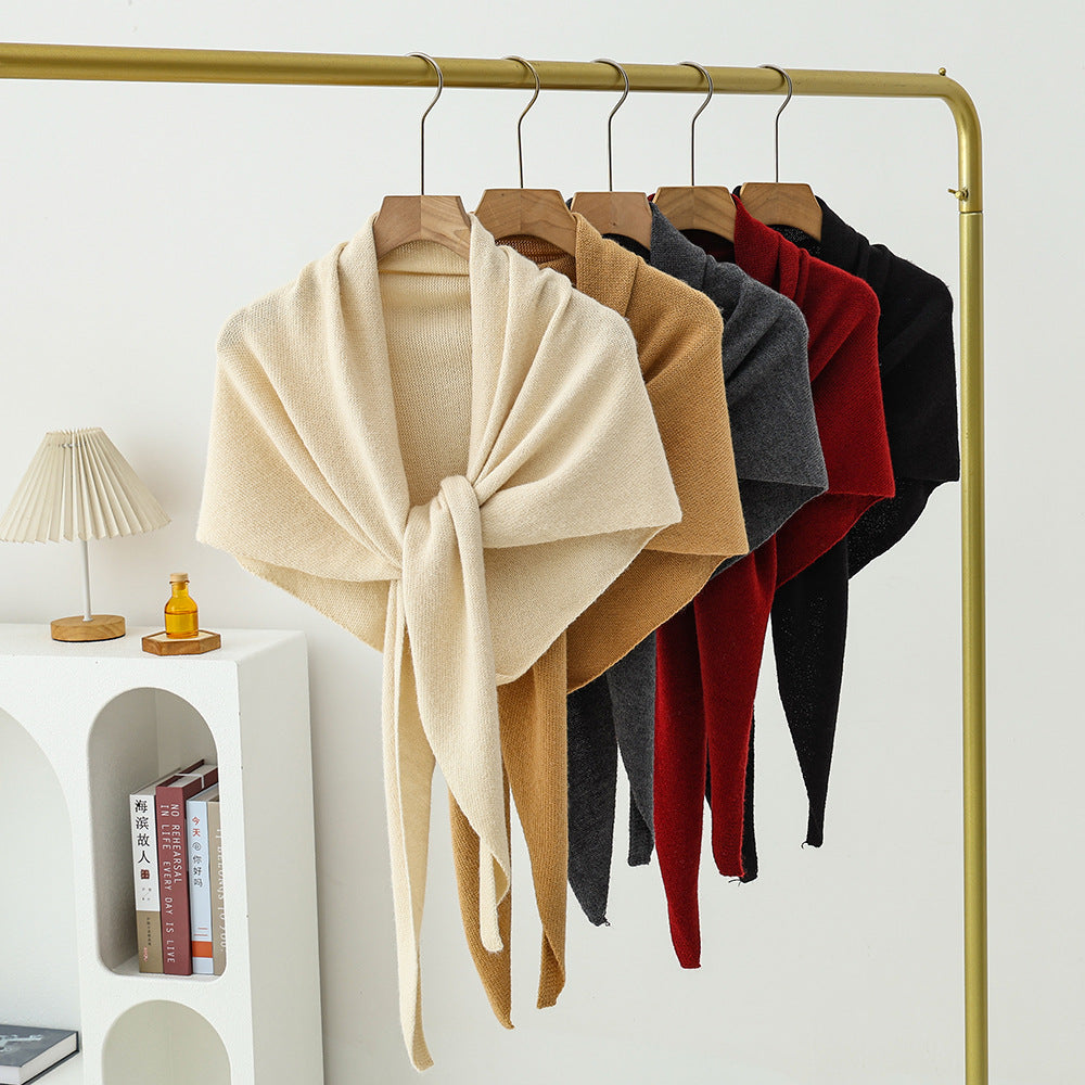 Unisex Versatile Knit Shawl with Sun Protection