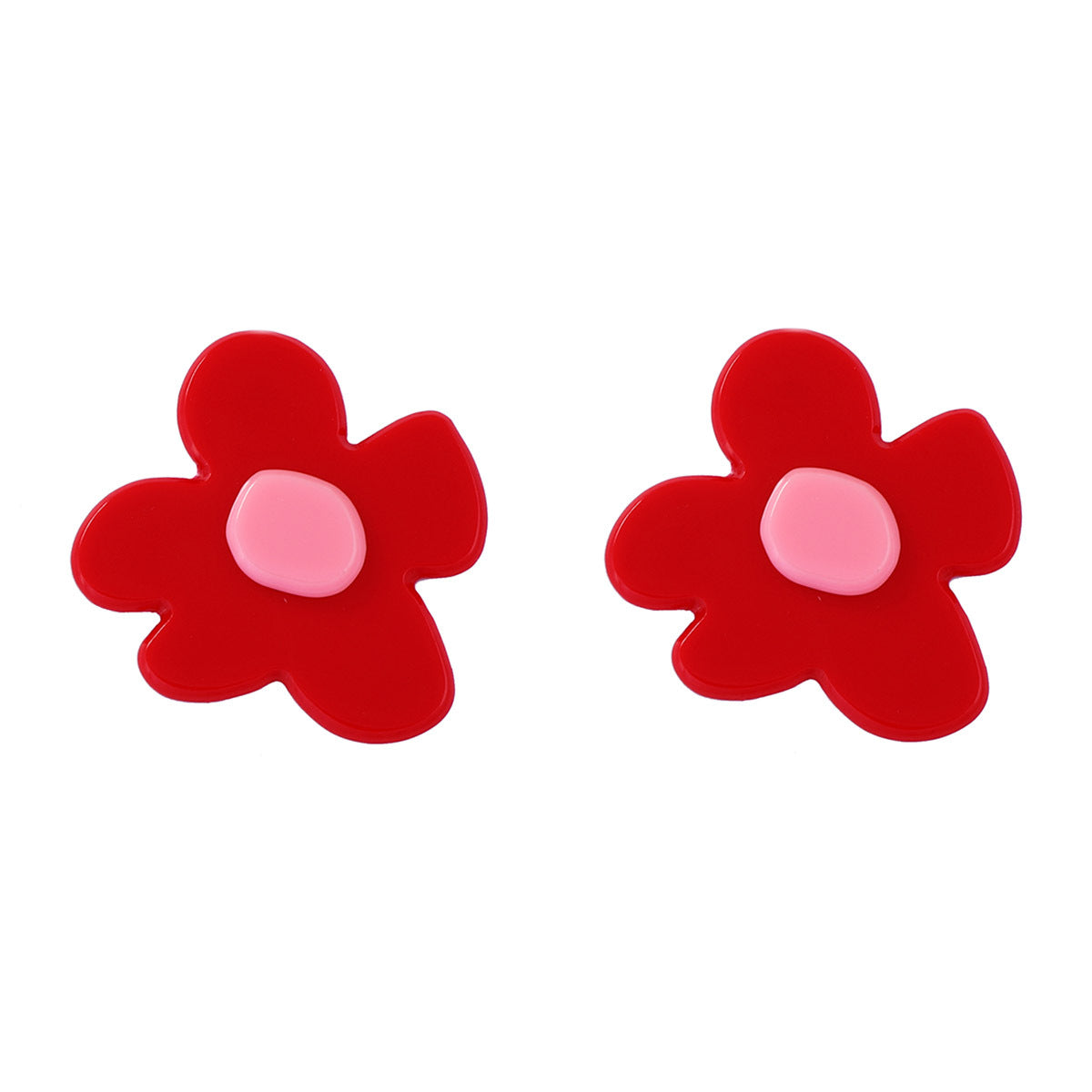 Acrylic Cartoon Flower Stud Earrings Lightweight Commuter
