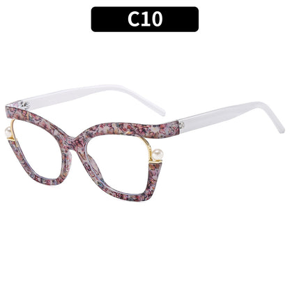 Colorful Pearl Decorative Blue Light Blocking Glasses for Women