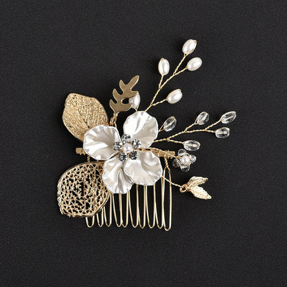 Gold Leaf Bridal Hair Comb Wedding Hair Accessory