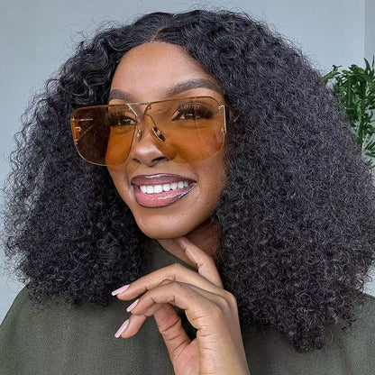 Stylish Metal Half-Rim Sunglasses Trendy Unisex UV400 Protection