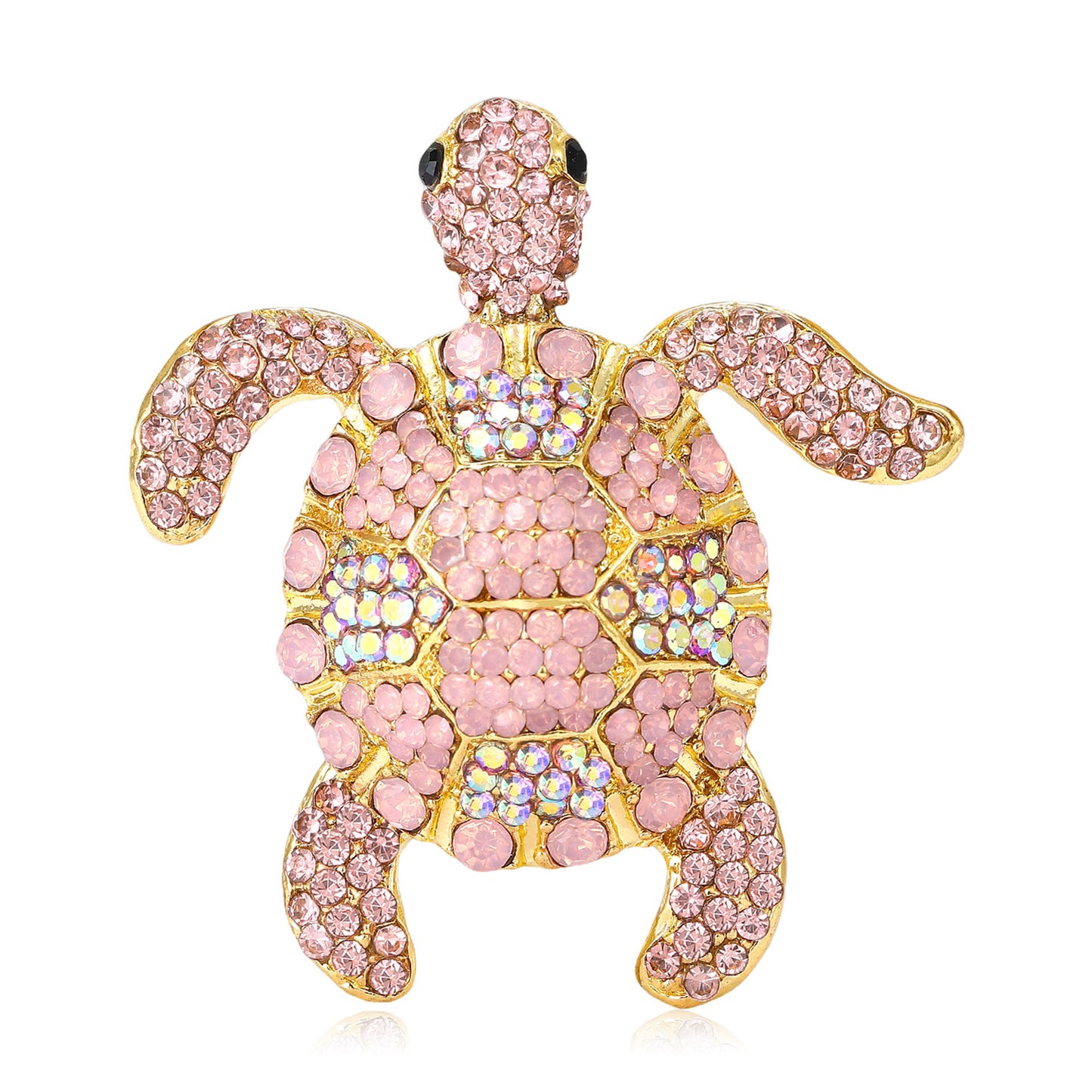 Alloy Turtle Brooch with Rhinestones for Men and Women